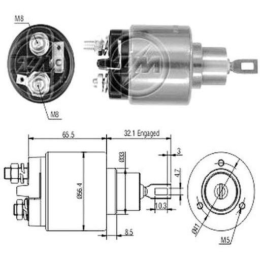 Втягивающее реле ZM ZM575(0)