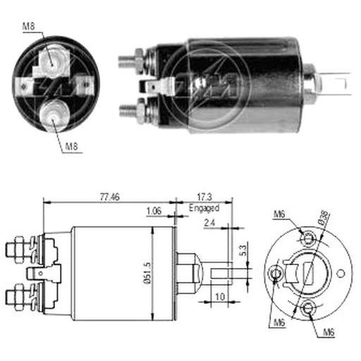 Втягивающее реле ZM ZM691(0)
