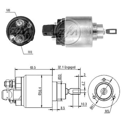 Втягивающее реле ZM ZM972(0)