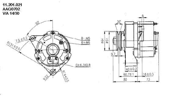 Генератор BOSCH 0123315018(5)