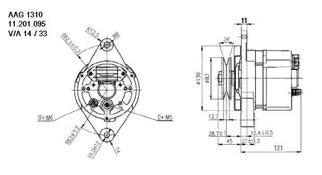 Генератор BOSCH 0120488001(5)