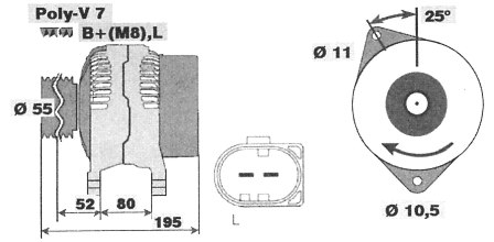 Генератор BOSCH 0124525020(5)