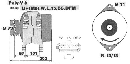 Генератор BOSCH 0124655012(5)
