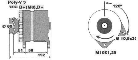 Генератор BOSCH 0120488274(5)