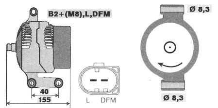 Генератор BOSCH 0124415014(5)