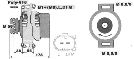 Генератор BOSCH 0124525009(5)