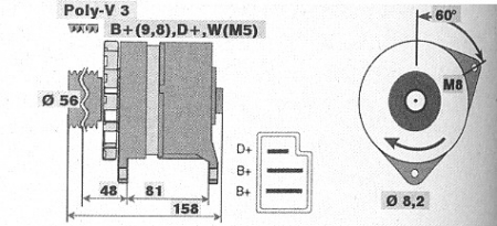 Генератор BOSCH 0120488189(5)