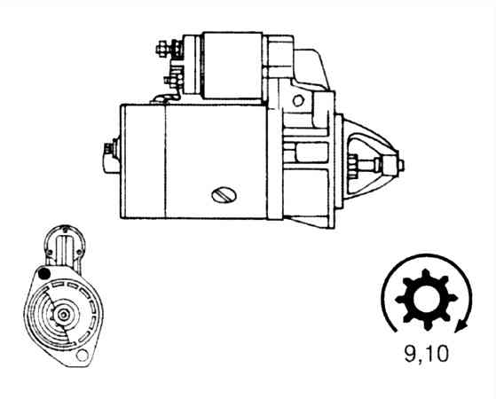 Стартер BOSCH 0001311142(5)