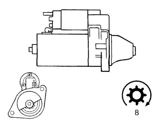 Стартер BOSCH 0001107010(5)