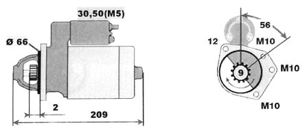 Стартер BOSCH 0001106024(5)