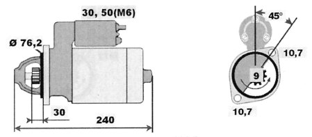Стартер BOSCH 0001109029(5)