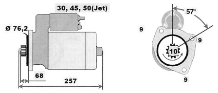 Стартер BOSCH 0001125046(5)