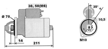Стартер BOSCH 0001107038(5)