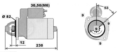 Стартер BOSCH 0001108204(5)