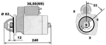 Стартер BOSCH 0001109253(5)