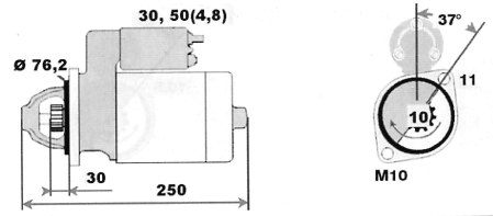 Стартер BOSCH 0001109258(5)