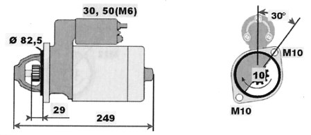 Стартер BOSCH 0001110112(5)