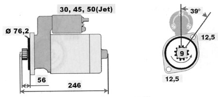 Стартер BOSCH 0001125039(5)
