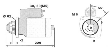 Стартер BOSCH 0001108162(5)