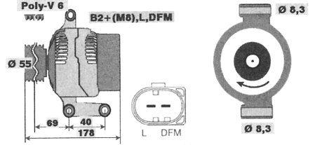 Генератор BOSCH 0124415007(5)