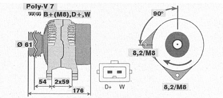 Генератор BOSCH 0123520002(5)